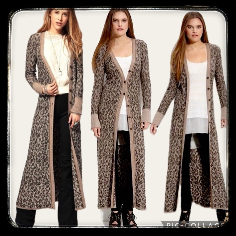 Free People Leopard Duster